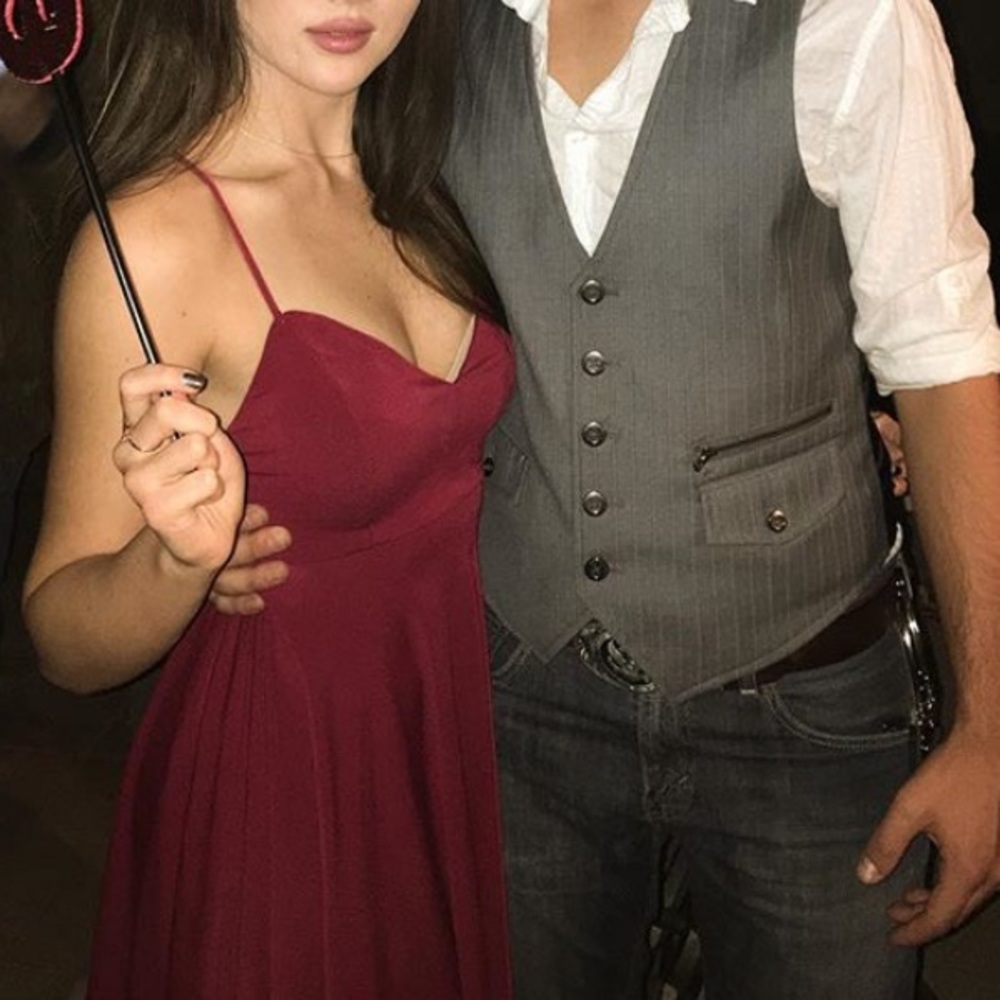 Urban outfitters maroon dress